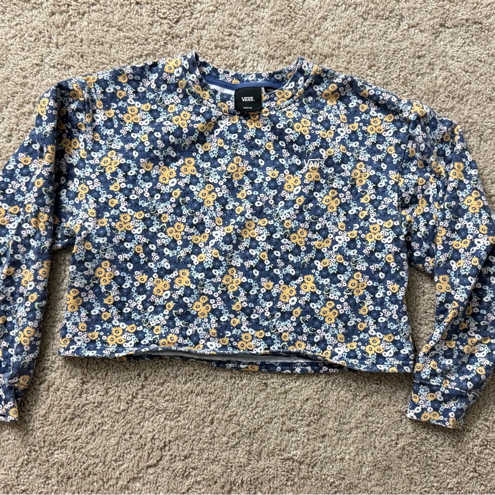 Vans Floral Cropped Sweatshirt